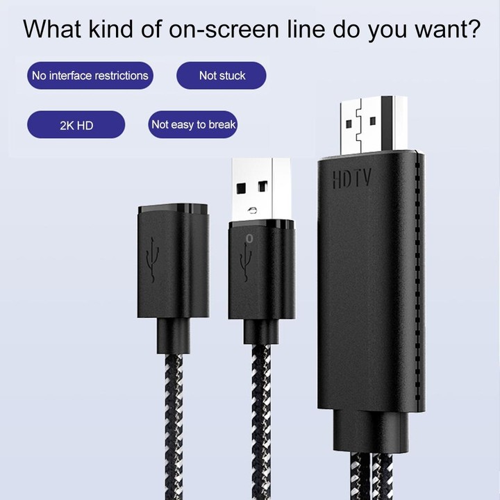 7563s USB-C / Type-C Female to 2K HDMI Male HD Video Adapter Cable, Cable Length: 1m