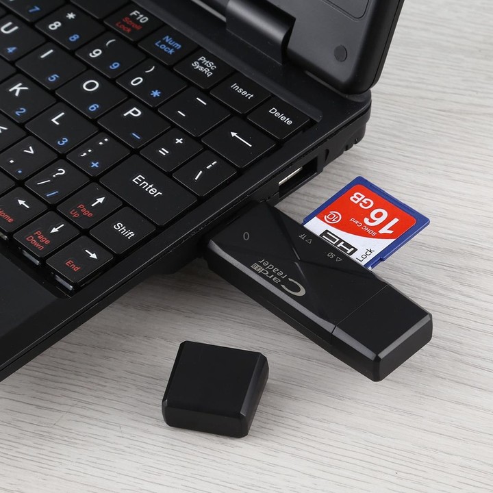 USB-C / Type-C + SD + TF + Micro USB to USB 3.0 Card Reader (Black)