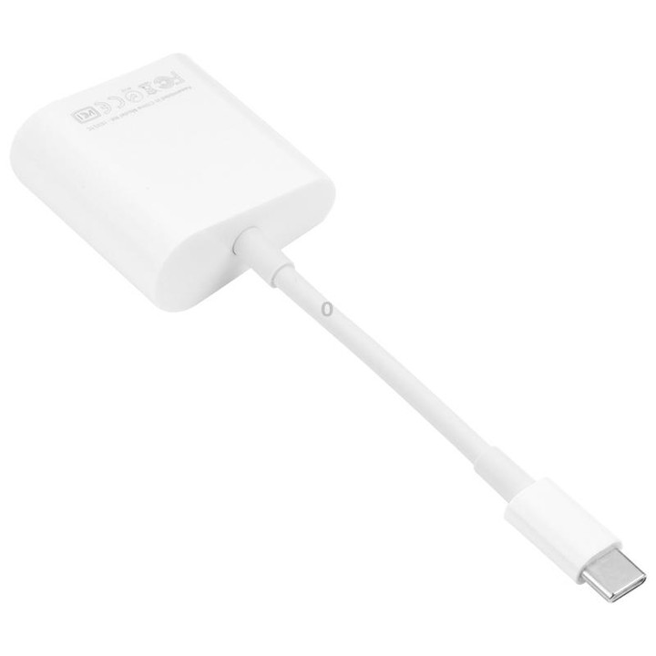 NK-1035 TC 2 in 1 USB-C / Type-C Male to Ethernet + Type-C Power Female Adapter