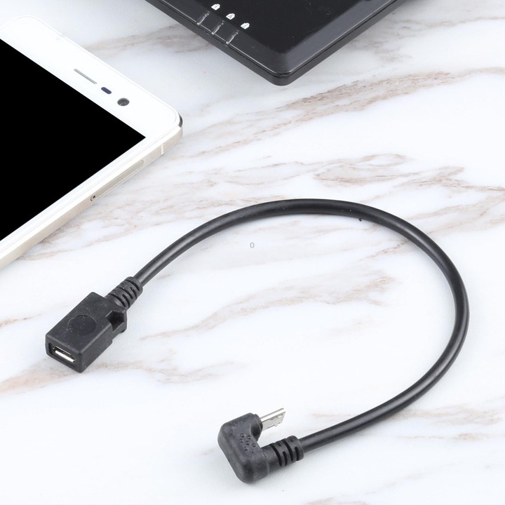 U-shaped Micro USB Male to Female Extension Cable