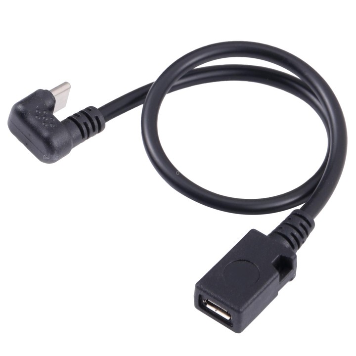 U-shaped USB-C / Type-C Male to Micro USB Female Extension Cable