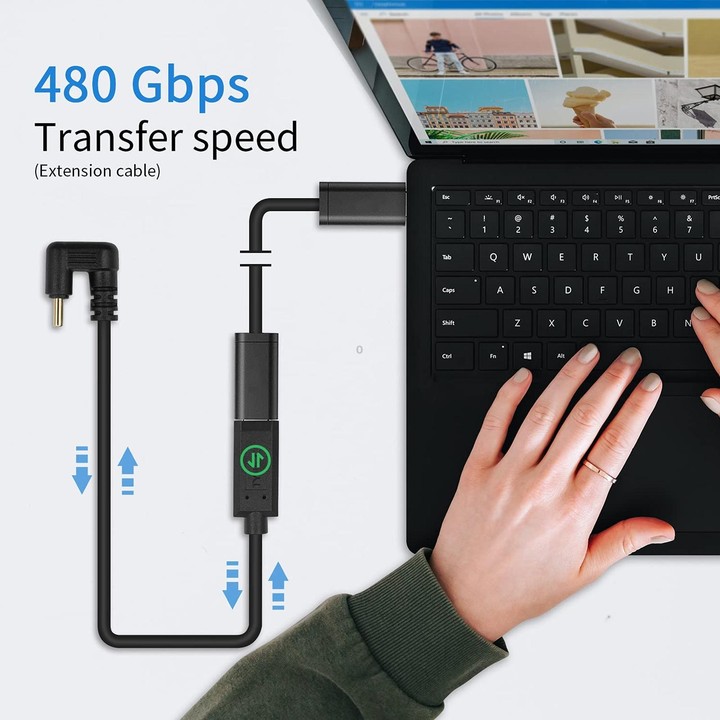 U-shaped USB-C / Type-C Male to Female Extension Cable