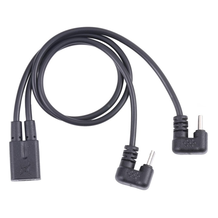 U-shaped USB-C / Type-C Male + Micro USB Male to Micro USB Female Cable