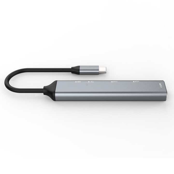 C-805 5 in 1 USB-C / Type-C to 3 USB 3.0 + TF / SD Card Reader Adapter