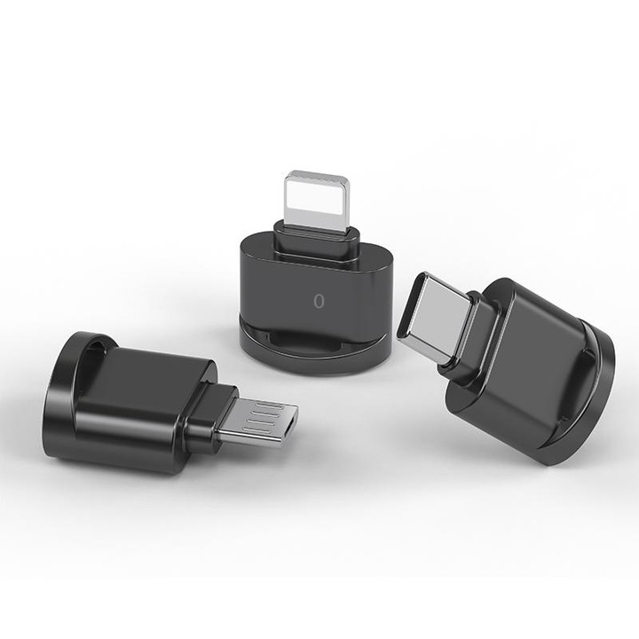 Micro USB to TF Card Adapter Mini TF Card Reader(Black)