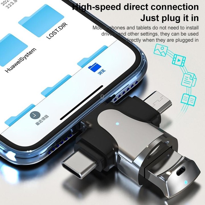 3 In 1 OTG Adapter (Tarnish)