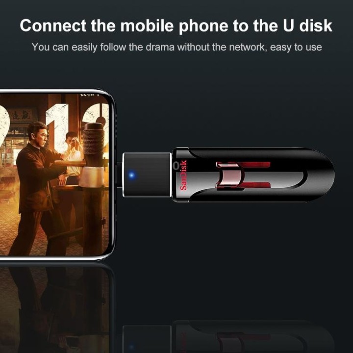 USB to Type-C / USB-C OTG USB Flash Driver (Black)