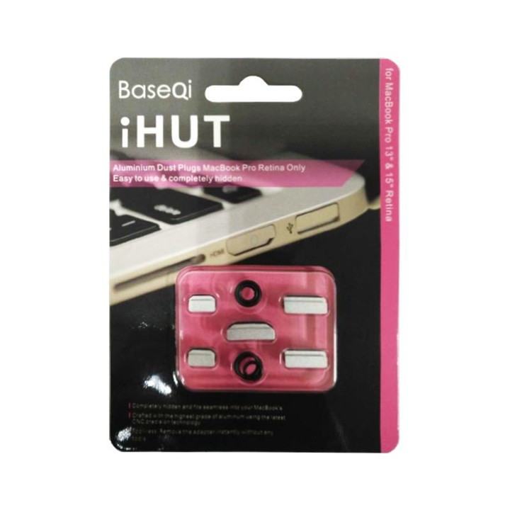 BASEQI iHUT-100 Hidden Aluminum Alloy Anti Dust Plug for Macbook Pro Retina 13.3 / 15 inch Laptops
