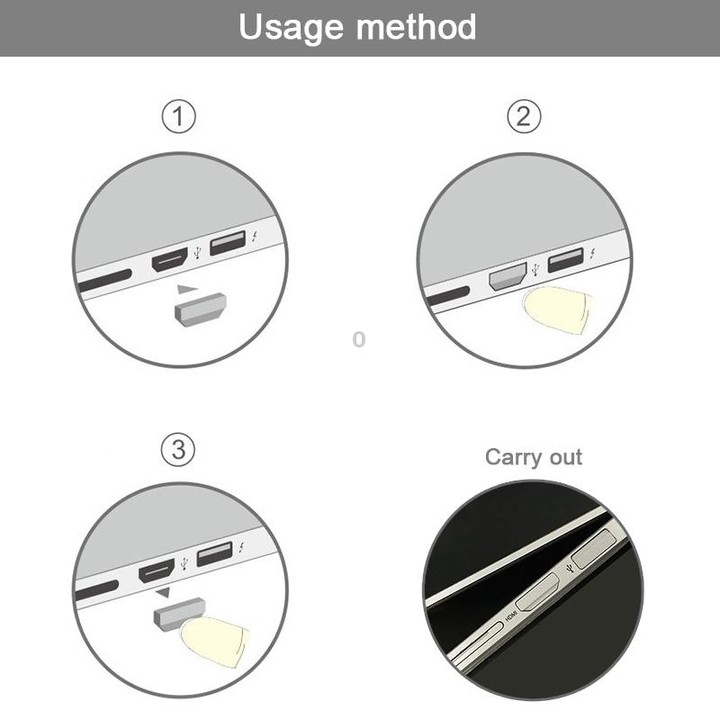 BASEQI iHUT-100 Hidden Aluminum Alloy Anti Dust Plug for Macbook Pro Retina 13.3 / 15 inch Laptops