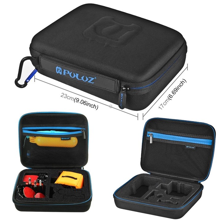 PULUZ 14 in 1 Surfing Accessories Combo Kits with EVA Case (Bobber Hand Grip + Floaty Sponge + Quick Release Buckle + Surf Board