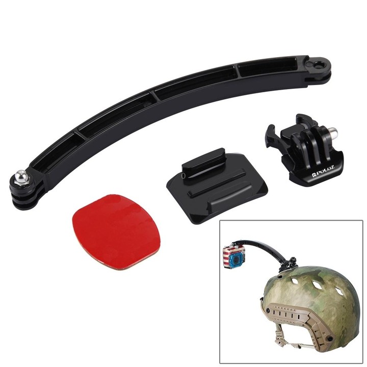 PULUZ 24 in 1 Bike Mount Accessories Combo Kits (Wrist Strap + Helmet Strap + Extension Arm + Quick Release Buckles + Surface Mo