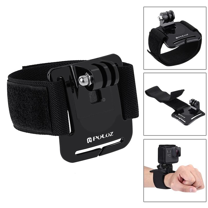 PULUZ 24 in 1 Bike Mount Accessories Combo Kits (Wrist Strap + Helmet Strap + Extension Arm + Quick Release Buckles + Surface Mo