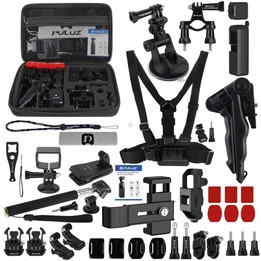 PULUZ 43 in 1 Accessories Total Ultimate Combo Kits for DJI Osmo Pocket with EVA Case (Chest Strap + Wrist Strap + Suction Cup M