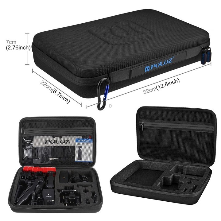 PULUZ 43 in 1 Accessories Total Ultimate Combo Kits for DJI Osmo Pocket with EVA Case (Chest Strap + Wrist Strap + Suction Cup M