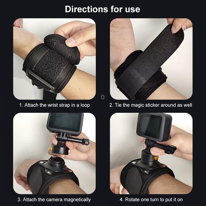 PULUZ Magnetic Quick-release Wrist Strap Harness Belt (Black)