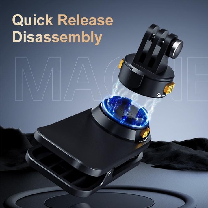PULUZ Magnetic Quick Release Backpack Strap Clip (Black)