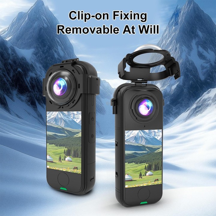 For Insta360 X4 Air PULUZ Snap-on Optical Tempered Glass Lens Guard Protective Cover (Transparent)