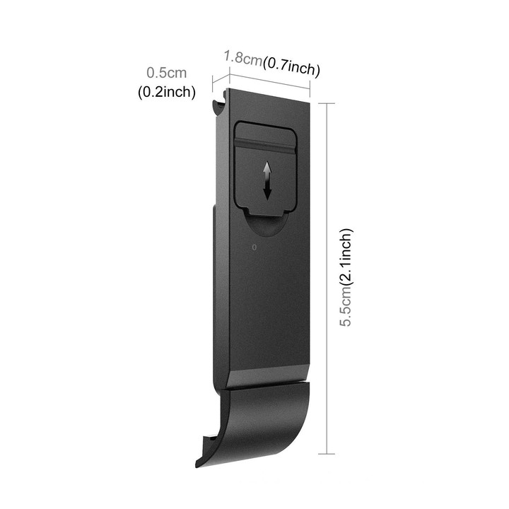 For GoPro MAX2 PULUZ ABS Battery Side Interface Cover (Black)