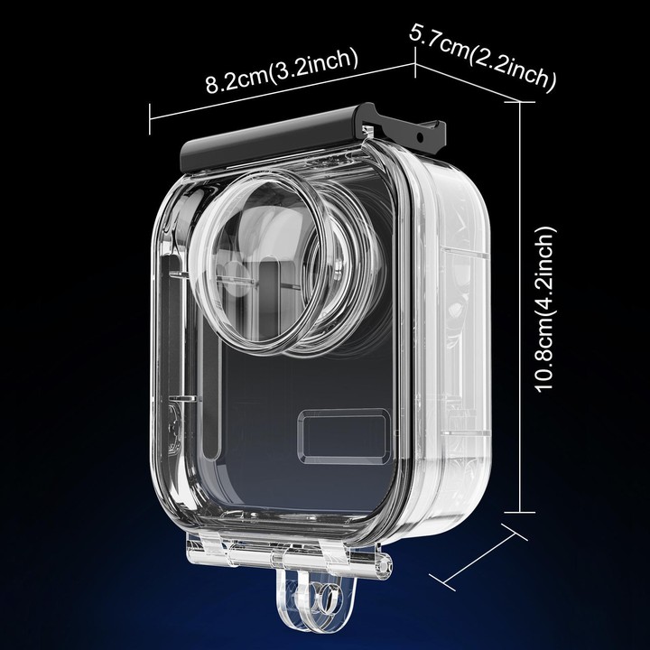 For GoPro MAX2 PULUZ 45m Underwater Waterproof Housing Diving Case (Transparent)
