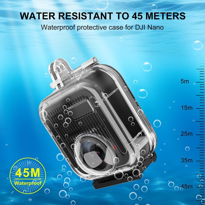 For GoPro MAX2 PULUZ 45m Underwater Waterproof Housing Diving Case (Transparent)