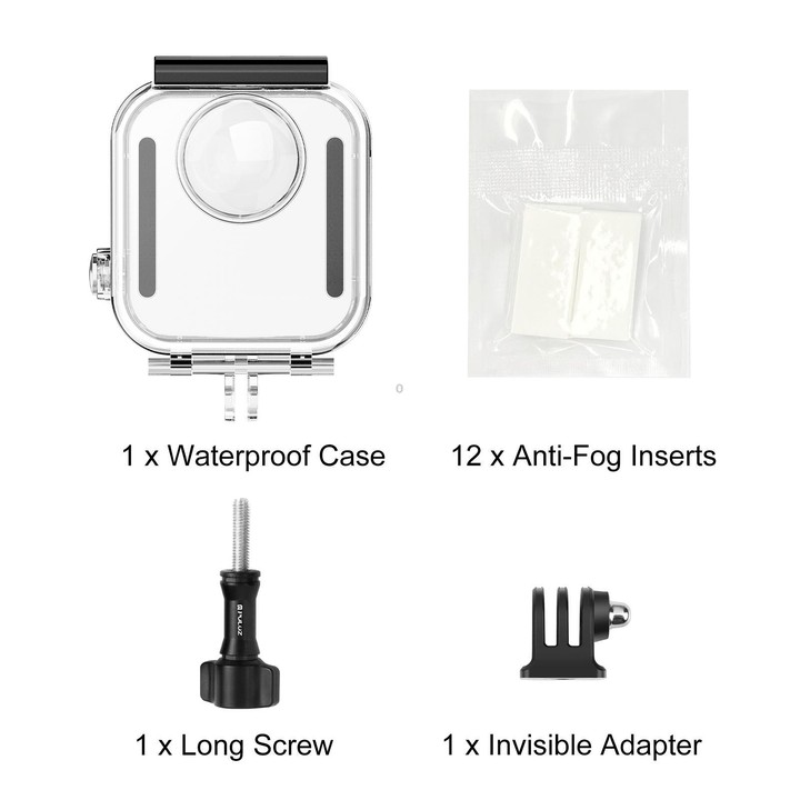 For GoPro MAX2 PULUZ 45m Underwater Waterproof Housing Diving Case (Transparent)