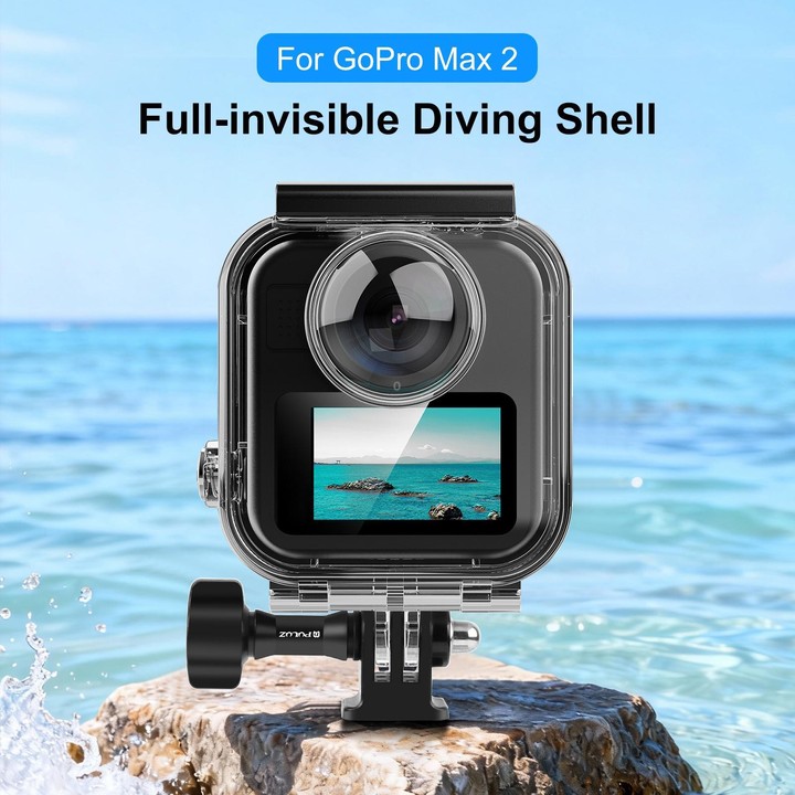 For GoPro MAX2 PULUZ 45m Underwater Waterproof Housing Diving Case (Transparent)