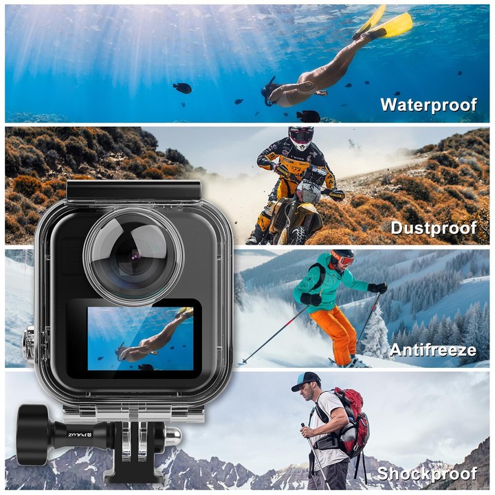 For GoPro MAX2 PULUZ 45m Underwater Waterproof Housing Diving Case (Transparent)