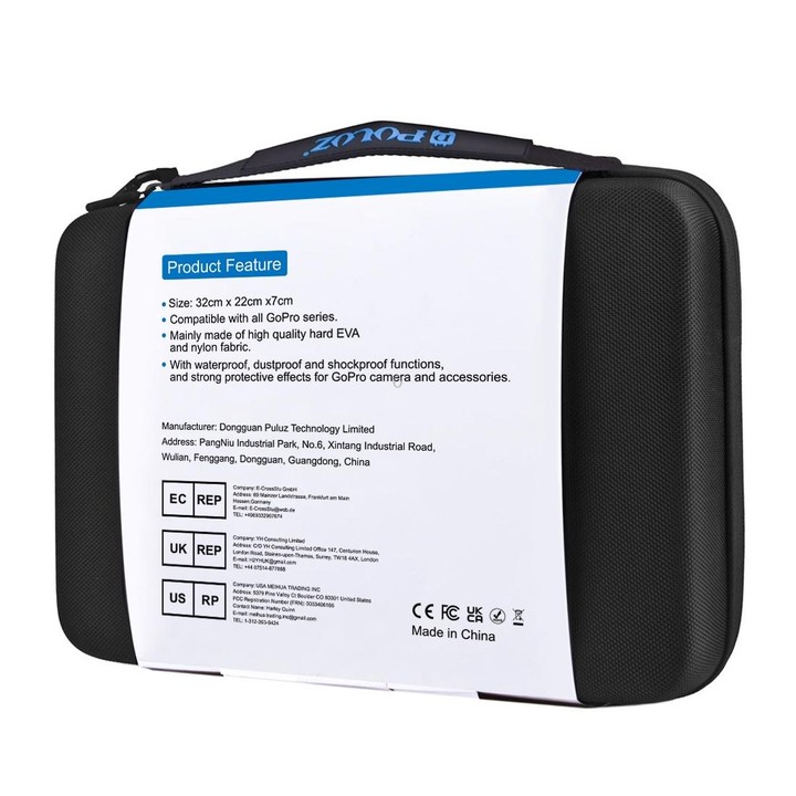 PULUZ Waterproof Carrying and Travel Case for GoPro, Insta360, DJI and Other Action Cameras Accessories, Large Size: 32cm x 22cm