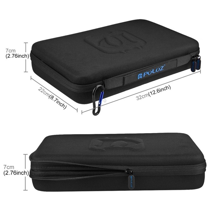 PULUZ Waterproof Carrying and Travel Case for GoPro, Insta360, DJI and Other Action Cameras Accessories, Large Size: 32cm x 22cm