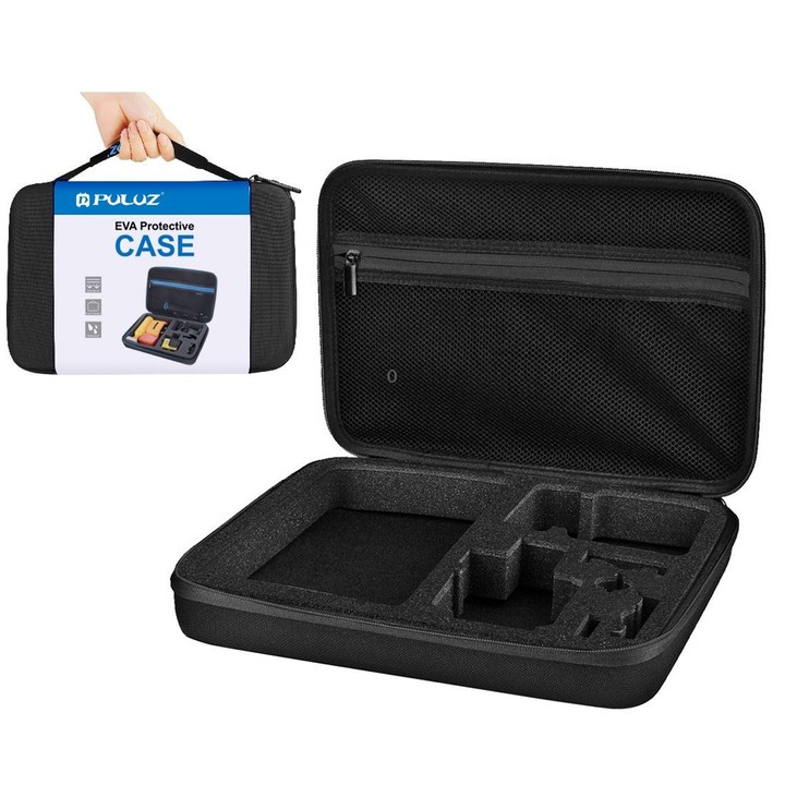PULUZ Waterproof Carrying and Travel Case for GoPro, Insta360, DJI and Other Action Cameras Accessories, Large Size: 32cm x 22cm