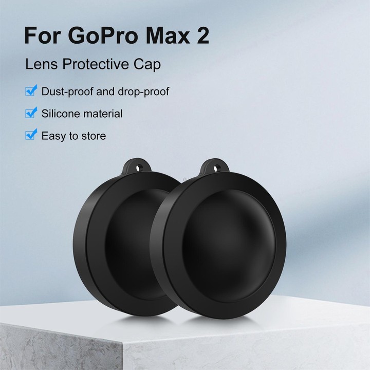 For GoPro MAX2 PULUZ Silicone Dual-Lens Cover (Black)