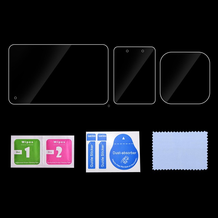 PULUZ Lens + LCD Display 9H 2.5D Tempered Glass Film for GoPro MISSION 1 / 1 PRO (Transparent)