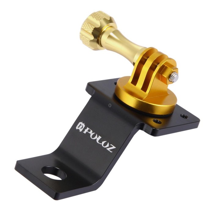 PULUZ Aluminum Alloy Motorcycle Fixed Holder Mount with Tripod Adapter & Screw for GoPro, Insta360, DJI and Other Action Cameras