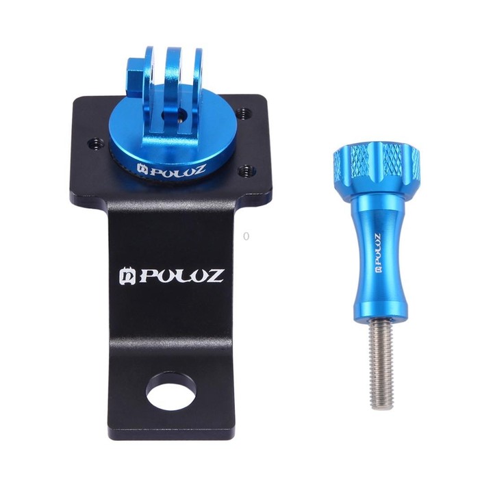 PULUZ Aluminum Alloy Motorcycle Fixed Holder Mount with Tripod Adapter & Screw for GoPro, Insta360, DJI and Other Action Cameras