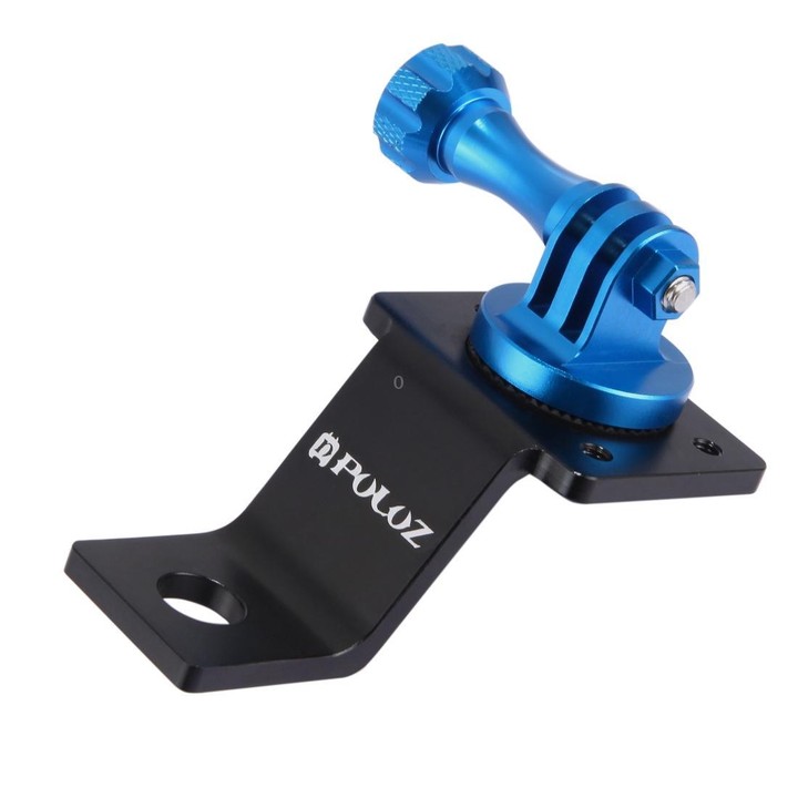 PULUZ Aluminum Alloy Motorcycle Fixed Holder Mount with Tripod Adapter & Screw for GoPro, Insta360, DJI and Other Action Cameras