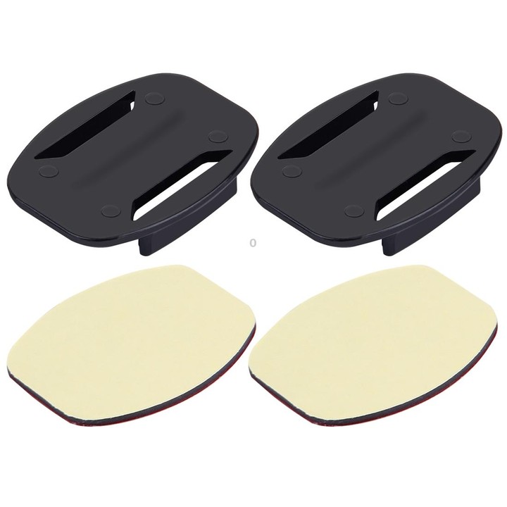 PULUZ 2 Flat Surface Mounts + 2 Adhesive Mount Stickers for PULUZ Action Sports Cameras Jaws Flex Clamp Mount for GoPro, Insta36