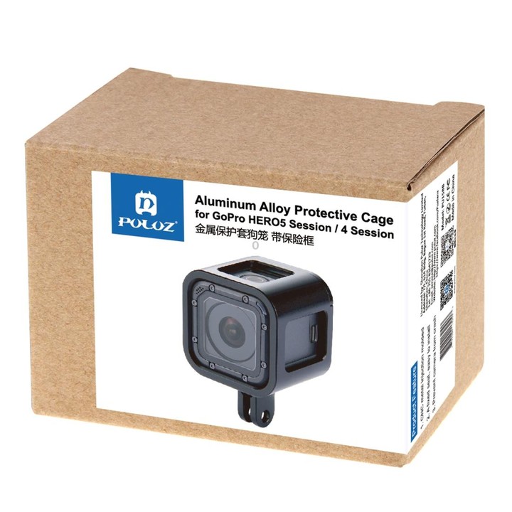 PULUZ Housing Shell CNC Aluminum Alloy Protective Cage with Insurance Frame for GoPro HERO5 Session /HERO4 Session /HERO Session