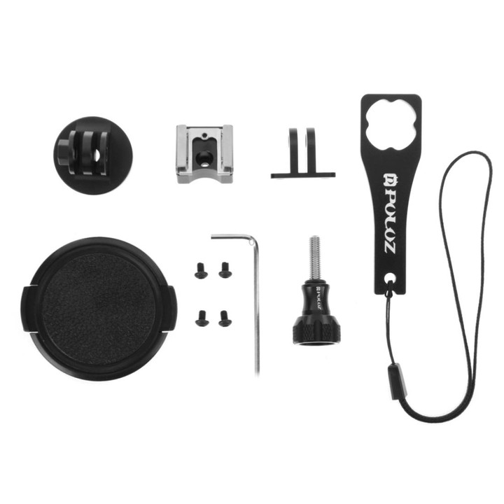 PULUZ Housing Shell CNC Aluminum Alloy Protective Cage Kit with Metal Wrench & Lens Cap & Screw & Tripod Adapter for GoPro HERO5