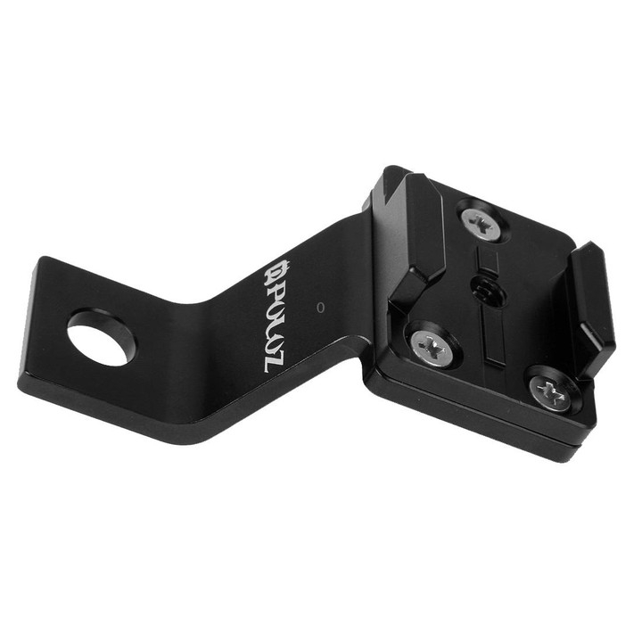 PULUZ Fixed Metal Motorcycle Holder Mount for GoPro, Insta360, DJI and Other Action Cameras(Black)