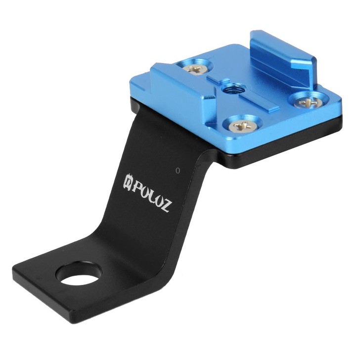 PULUZ Fixed Metal Motorcycle Holder Mount for GoPro, Insta360, DJI and Other Action Cameras(Blue)