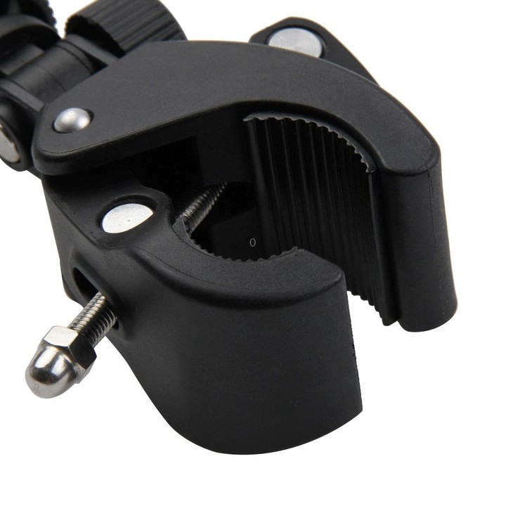 PULUZ Motorcycle Bicycle Handlebar Holder with Tripod Mount & Screw for GoPro, Insta360, DJI and Other Action Cameras(Black)