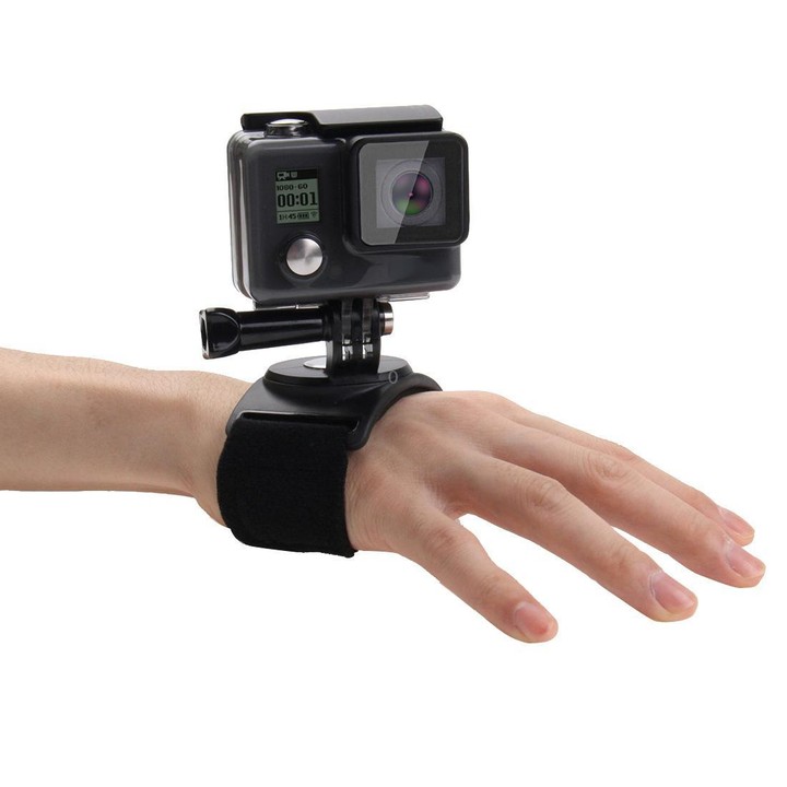 PULUZ 3 in 1 Hand Wrist Arm Leg Straps 360-degree Rotation Mount for GoPro, Insta360, DJI and Other Action Cameras(Black)