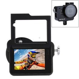 PULUZ Housing Shell CNC Aluminum Alloy Protective Cage with Insurance Frame & 52mm UV Lens for GoPro HERO(2018) /7 Black /6 /5(B