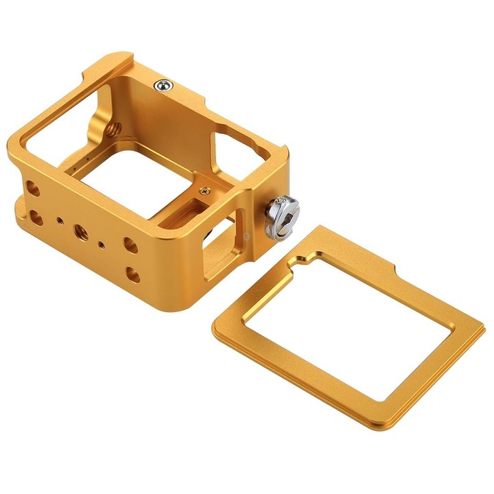 PULUZ Housing Shell CNC Aluminum Alloy Protective Cage with Insurance Frame & 52mm UV Lens for GoPro HERO(2018) /7 Black /6 /5(G