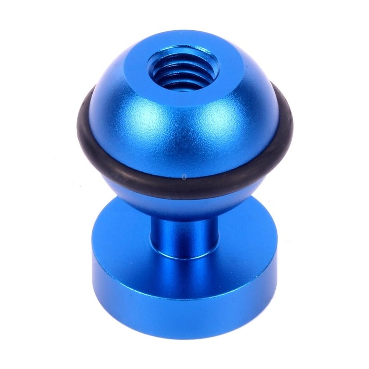 PULUZ CNC Aluminum Ball Head Adapter Mount for GoPro, Insta360, DJI and Other Action Cameras, Diameter: 2.5cm(Blue)