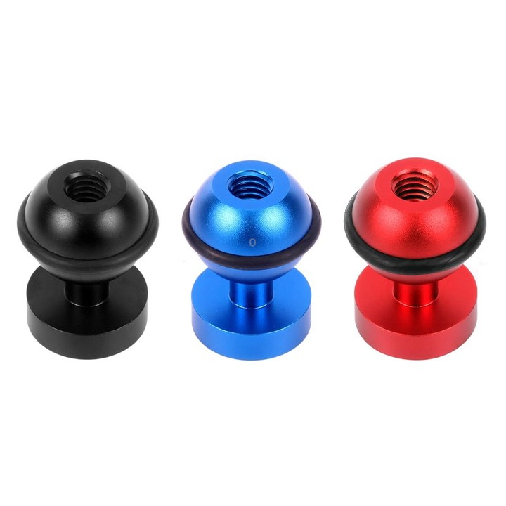 PULUZ CNC Aluminum Ball Head Adapter Mount for GoPro, Insta360, DJI and Other Action Cameras, Diameter: 2.5cm(Blue)