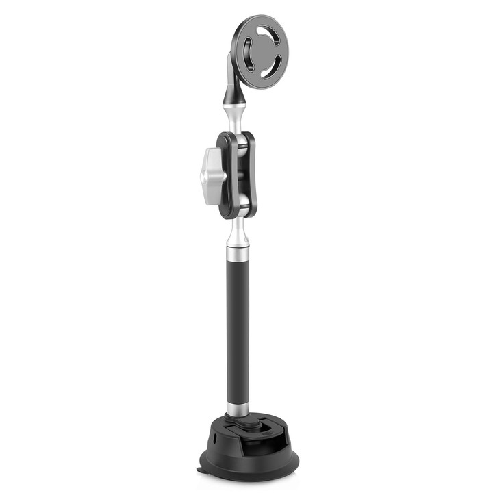 PULUZ Car Suction Cup Arm Mount Phone Tablet Magnetic Holder with Phone Clamp (Black)