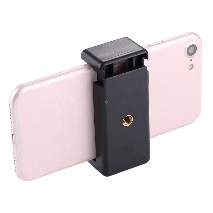 PULUZ Selfie Sticks Tripod Mount Phone Clamp with 1/4 inch Screw Hole for iPhone, Samsung, HTC, Sony, LG and other Smartphones