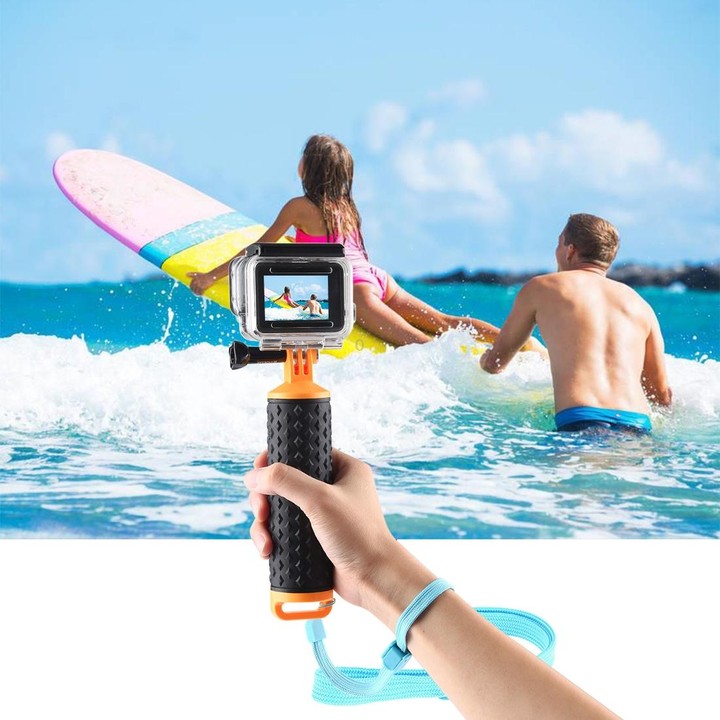 PULUZ Floating Handle Hand Grip Buoyancy Rods with Strap for GoPro HERO10 Black / HERO9 Black / HERO8 Black / HERO7 /6 /5 /5 Ses