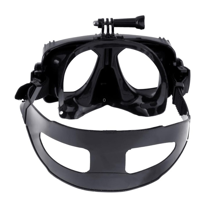 PULUZ Water Sports Diving Equipment Diving Mask Swimming Glasses for GoPro, Insta360, DJI and Other Action Cameras(Black)